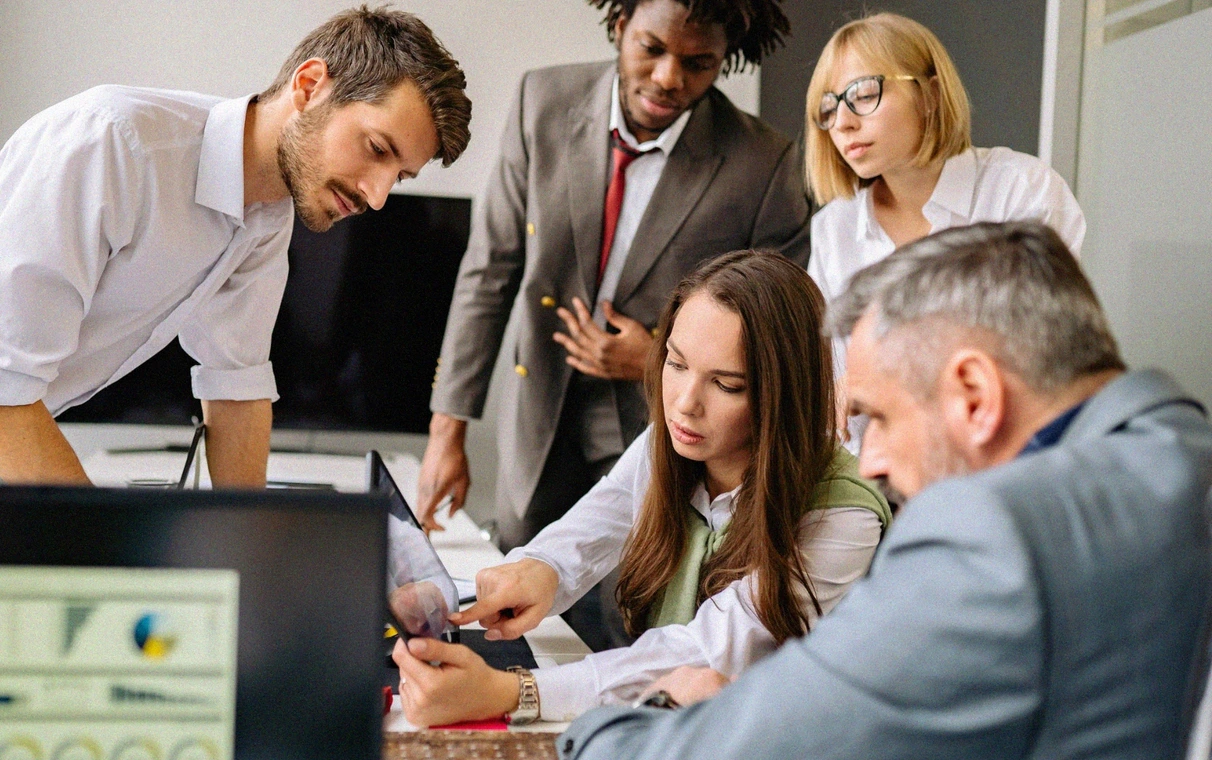 Two executives in a working meeting