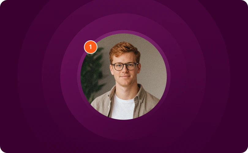 A colleague highlighted within a talent map